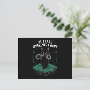 Ich gehe, wo immer ich Funny Cat Liebhaber Gewollt Postkarte