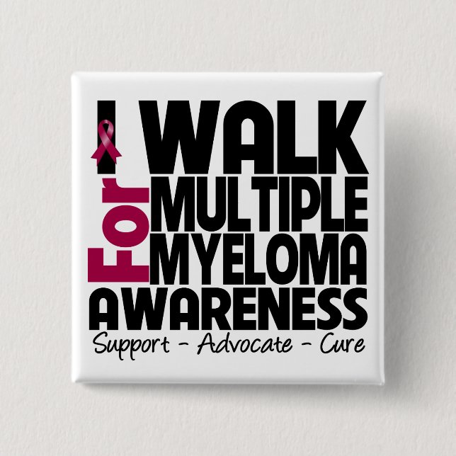 Ich gehe zu Fuß, um das Bewusstsein für Multiples  Button (Vorderseite)