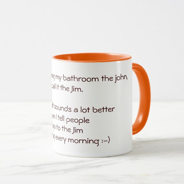 Ich gehe zur Jim Funny Quote Joke Tea Coffee Tasse (VorderseiteRechts)