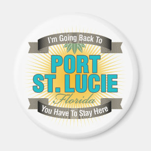 Ich gehe zurück (Hafen St-Lucie) Magnet