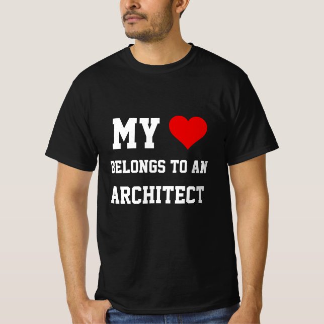 Ich gehöre einem Architekten-T - Shirt an (Vorderseite)