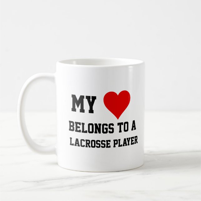 Ich gehöre einem Lacrosse Player an Kaffeetasse (Links)