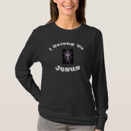 Ich gehöre Hülsen-Feder-Kreuz Jesuss grundlegendem T-Shirt