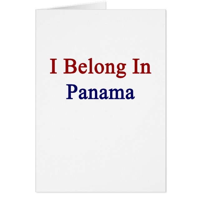 Ich gehöre in Panama (Vorne)