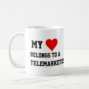 Ich gehöre zu einer Telemarketer-Tasse Kaffeetasse