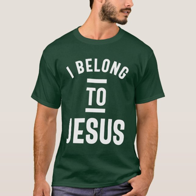 Ich gehöre zu Jesus Fußball Basketball Fußball T-Shirt (Vorderseite)