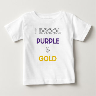 Ich geifere lila und Gold Baby T-shirt