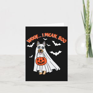 Ich Gemein Boo Funny Ghost Dog Halloween Pumpkin Karte