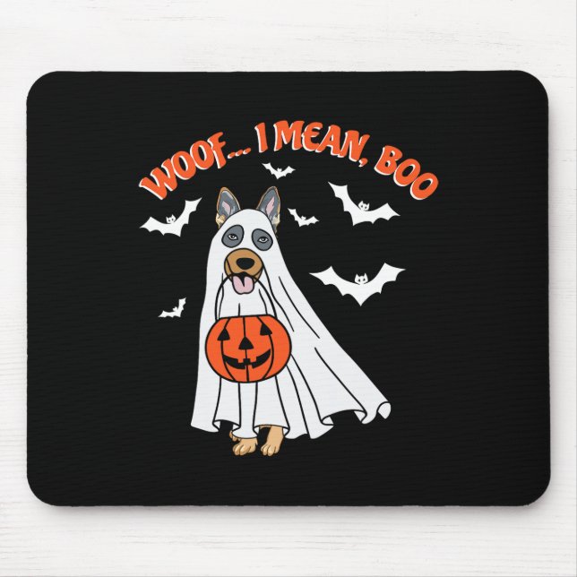 Ich Gemein Boo Funny Ghost Dog Halloween Pumpkin Mousepad (Vorne)