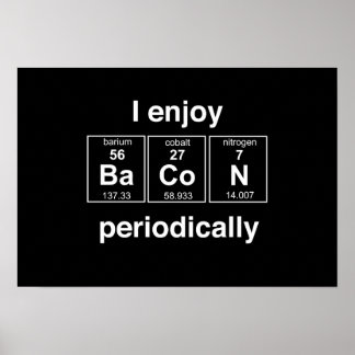 Ich genieße Bacon regelmäßig Poster