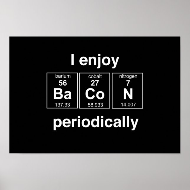 Ich genieße Bacon regelmäßig Poster (Vorne)