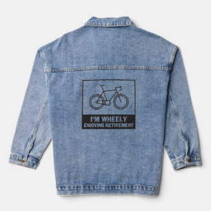 Ich genieße die Pension Funny Bicycle Bike Jeansjacke