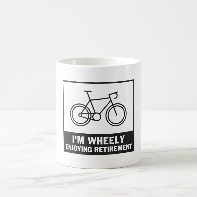Ich genieße die Pension Funny Bicycle Bike Kaffeetasse (Mittel)
