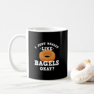 Ich gerade mag wirklich Bagel-lustige Zitat-Tasse Kaffeetasse