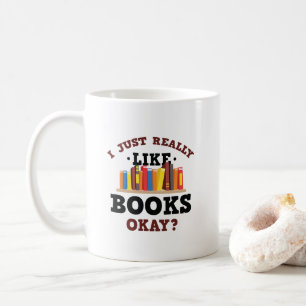 Ich gerade mag wirklich Buch-lustige Zitat-Tasse Kaffeetasse