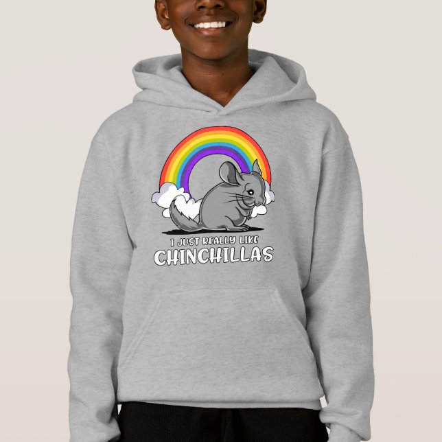 Ich gerade mag wirklich Chinchilla-niedliches Hoodie (Vorderseite)