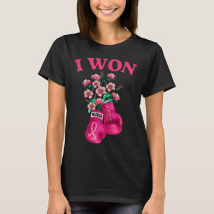 Ich gewann Boxhandschuhe Überleben Rosa Ribbon Bru T-Shirt