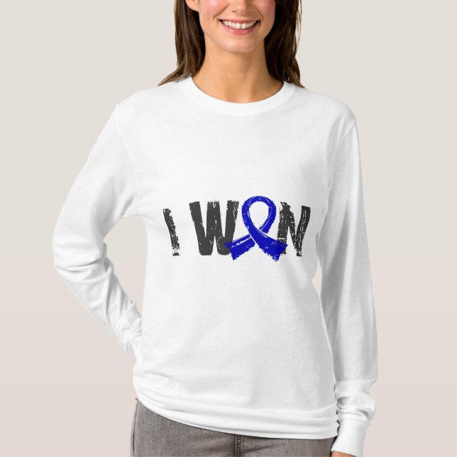 Ich gewann Darmkrebs T-Shirt (Vorderseite)