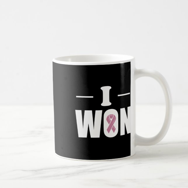 Ich gewann den Weltkrebstag 1  Kaffeetasse (Rechts)