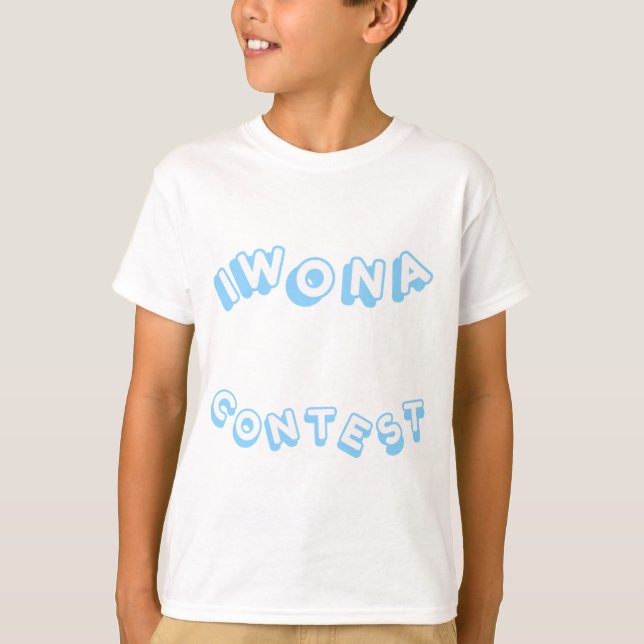 Ich gewann einen Wettbewerb mit Pastel Blue Kid T-Shirt (Vorderseite)