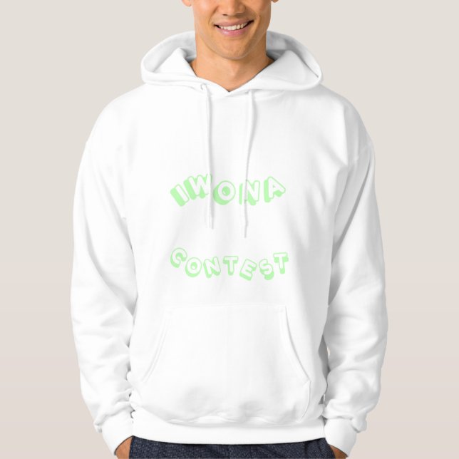 Ich gewann einen Wettbewerb mit Pastel Green Men Hoodie (Vorderseite)