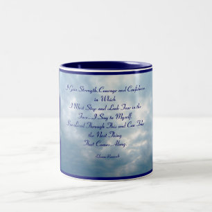 Ich gewinne Stärke, Mut und Confidenc… Zweifarbige Tasse