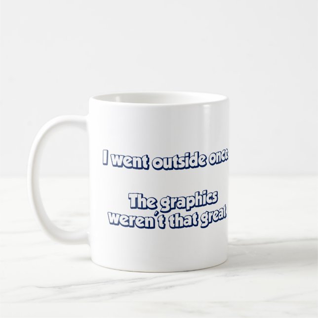 Ich ging Außenseite einmal.  Die Grafiken waren Kaffeetasse (Links)