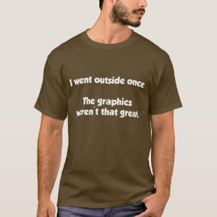 Ich ging Außenseite einmal. Die Grafiken waren T-Shirt