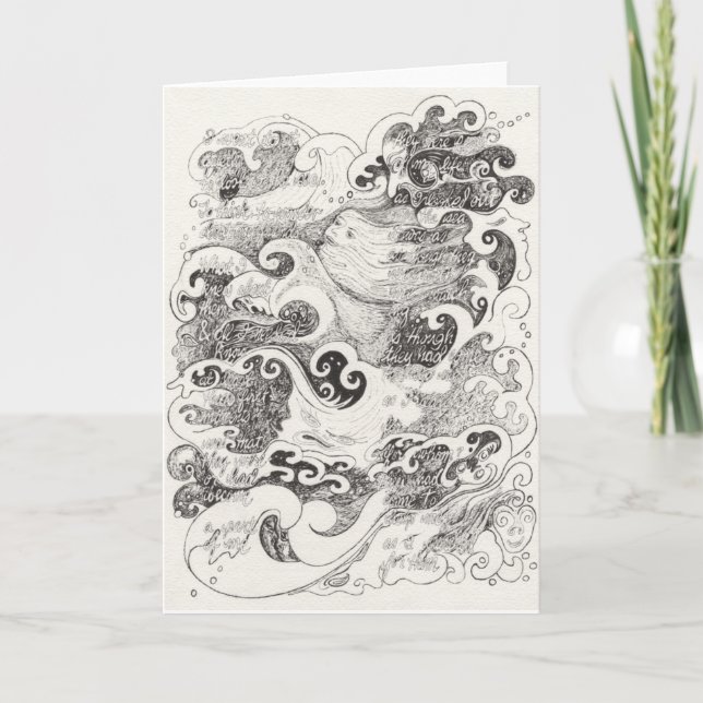 "Ich ging, durch das Meerruhig zu sitzen" Karte (Vorderseite)