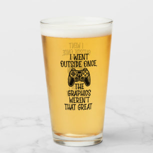 Ich ging nach draußen - Lustiger Gamer Glas