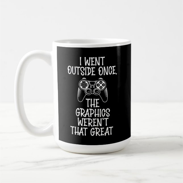 Ich ging nach draußen - Lustiger Gamer Kaffeetasse (Links)