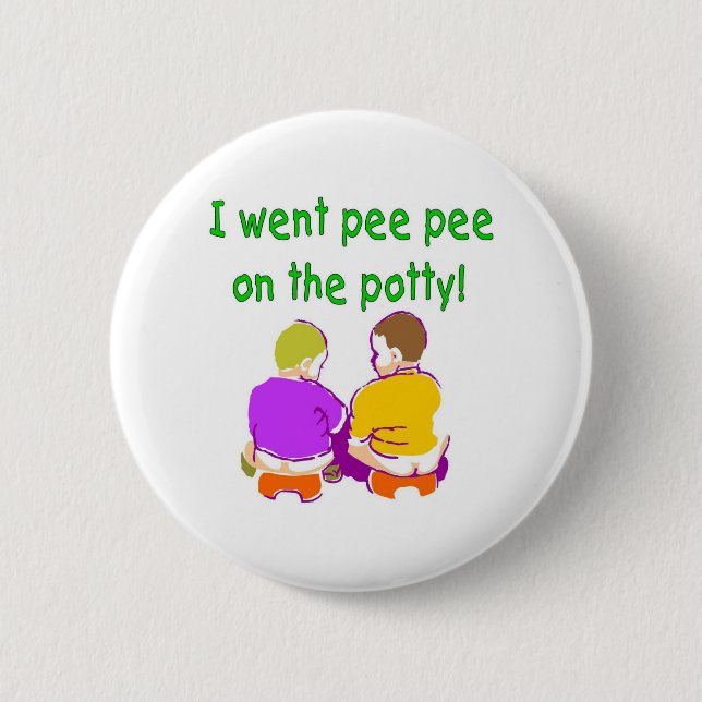 Ich ging Pipipipi auf dem kinderleichten Knopf Button (Vorderseite)