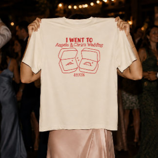 Ich ging zu Custom Names Hochzeitsringe, Band Box T-Shirt