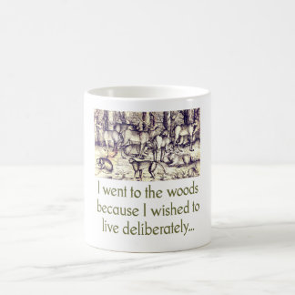 Ich ging zum Wald - Zitat Kaffeetasse