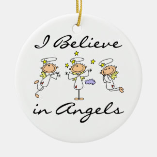 Ich glaube an Angels T - Shirt und Geschenke Keramikornament