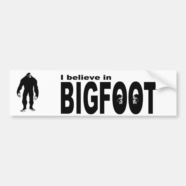 Ich glaube an BIGFOOT Autoaufkleber (Vorne)