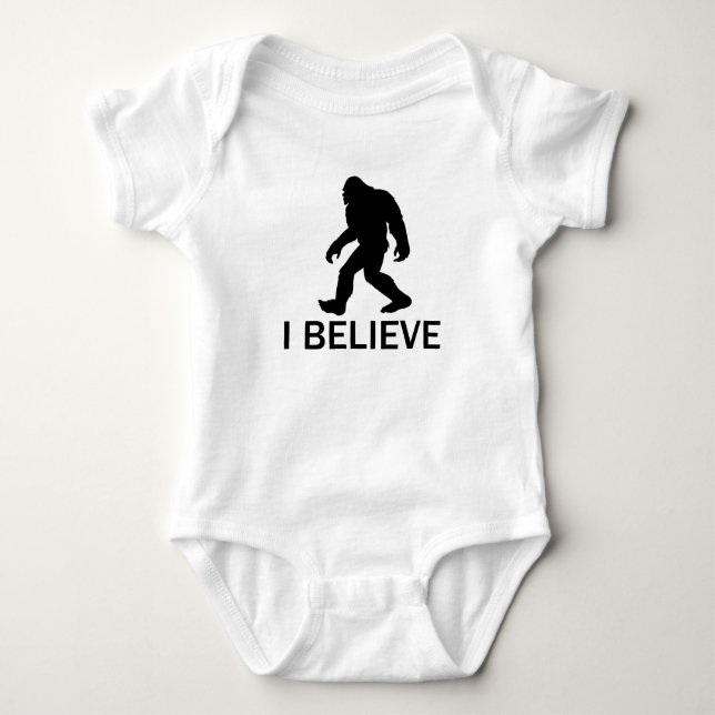 Ich glaube an Bigfoot Baby Strampler (Vorderseite)