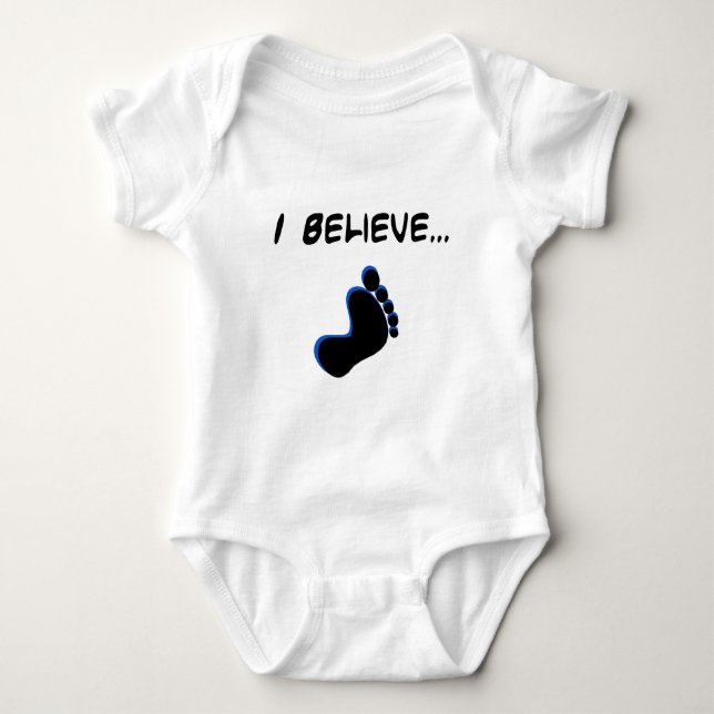 Ich glaube an Bigfoot Baby Strampler (Vorderseite)