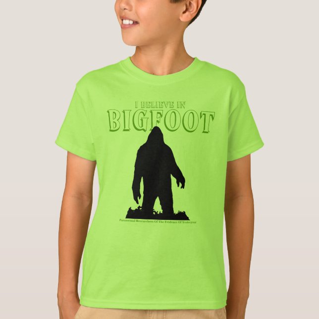 Ich glaube an Bigfoot für Kinder T-Shirt (Vorderseite)