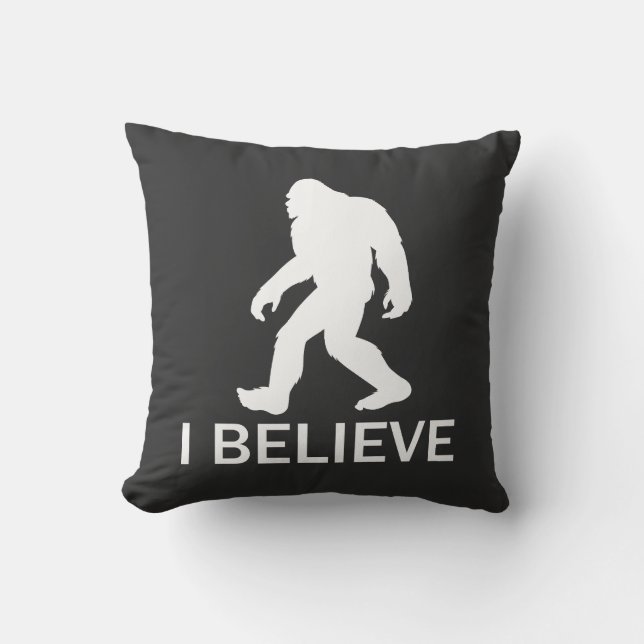 Ich glaube an Bigfoot Kissen (Vorderseite)
