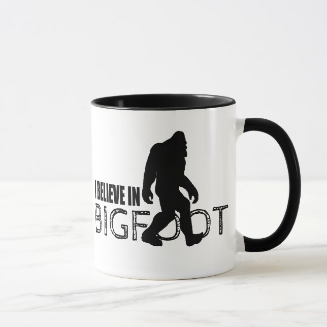 Ich glaube an Bigfoot lustiges Sasquatch Tasse (Rechts)