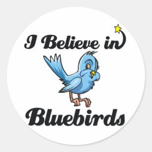 ich glaube an Blaumeisen Runder Aufkleber