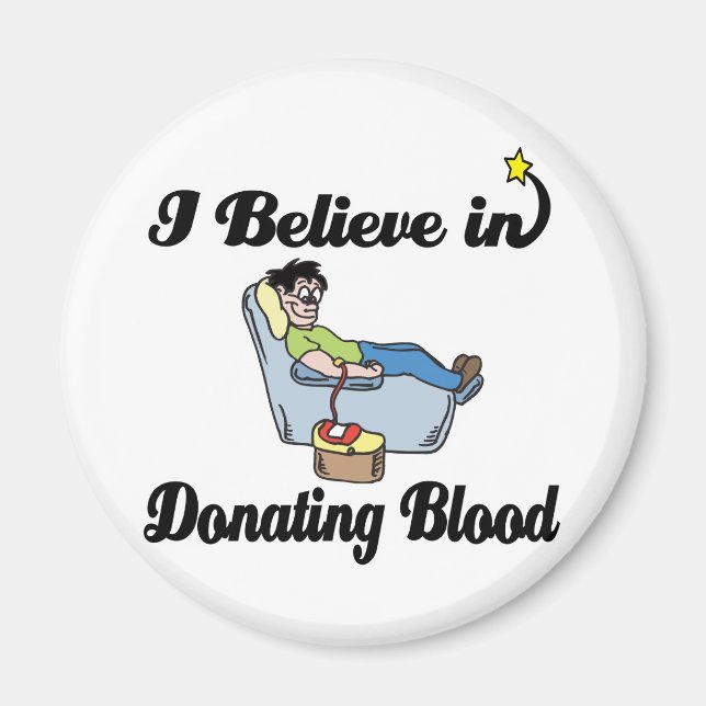 Ich glaube an Blutspenden Magnet (Vorne)