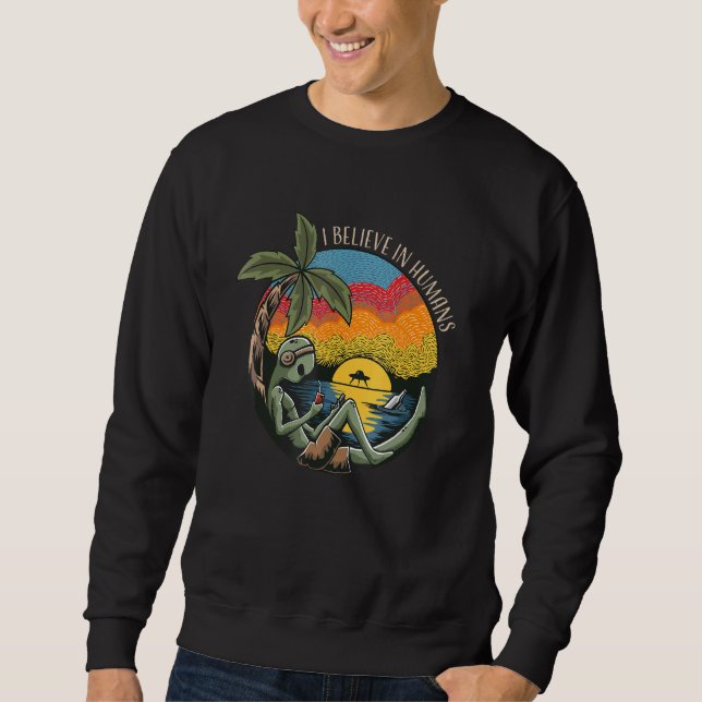 Ich glaube an das außerirdische Leben der Alien Sweatshirt (Vorderseite)