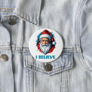 Ich glaube an das Design des Santa Claus Graffiti. Button