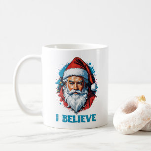 Ich glaube an das Design des Santa Claus Graffiti. Kaffeetasse