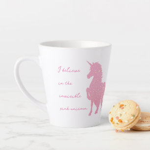 Ich glaube an das unsichtbare rosa Einhorn. Milchtasse