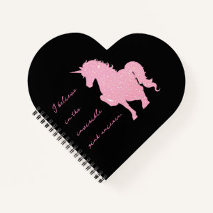 Ich glaube an das unsichtbare rosa Einhorn. Notizbuch