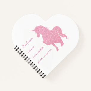 Ich glaube an das unsichtbare rosa Einhorn. Notizbuch