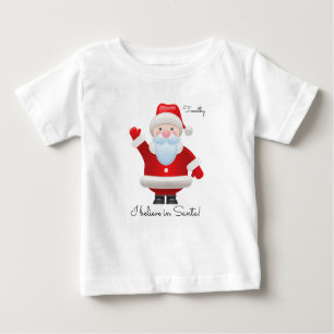 Ich glaube an den Weihnachtsmann. Funny Santa Clau Baby T-shirt